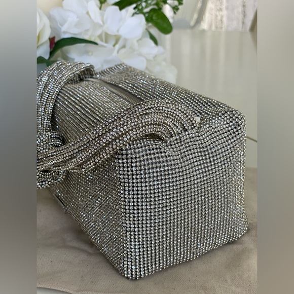 ❌SOLD OUT❌Cult Gaia Mini Sienna Silver Crystal Bag - Picture 7 of 10